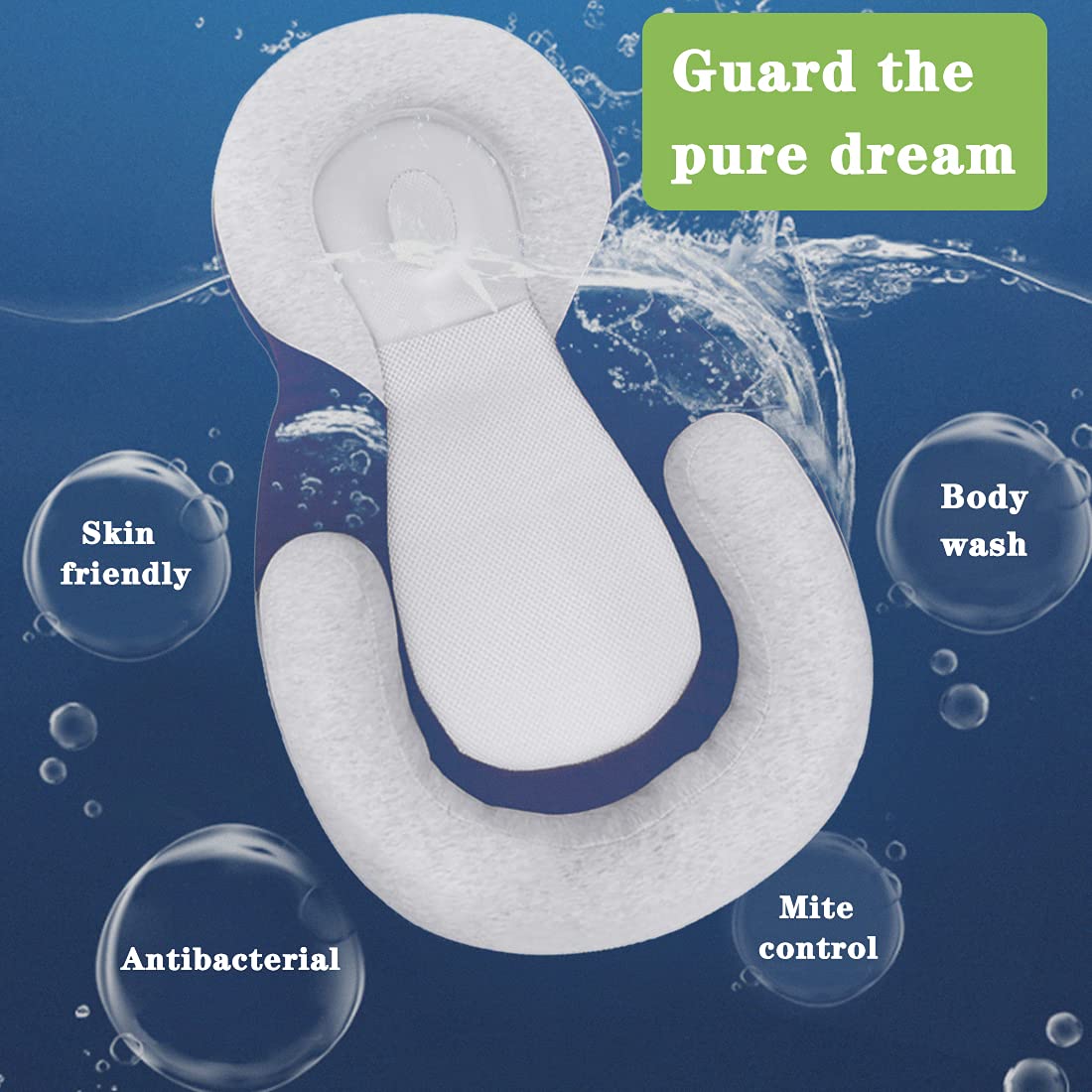 Unisex Infant Newborn Baby Bed Babies Head Support Lounger Pillow Positioning Comfort Nest Portable Snuggle Bed Mattress Prevent Flat Head Pillow Head Support for 0-12M Newborn Infant(Grey) : Baby