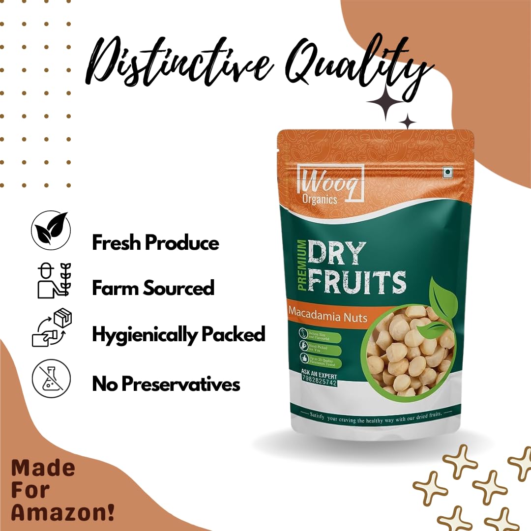 Wooq Organics Premium Macadamia Nuts (200g) - Image 4 thumbnail