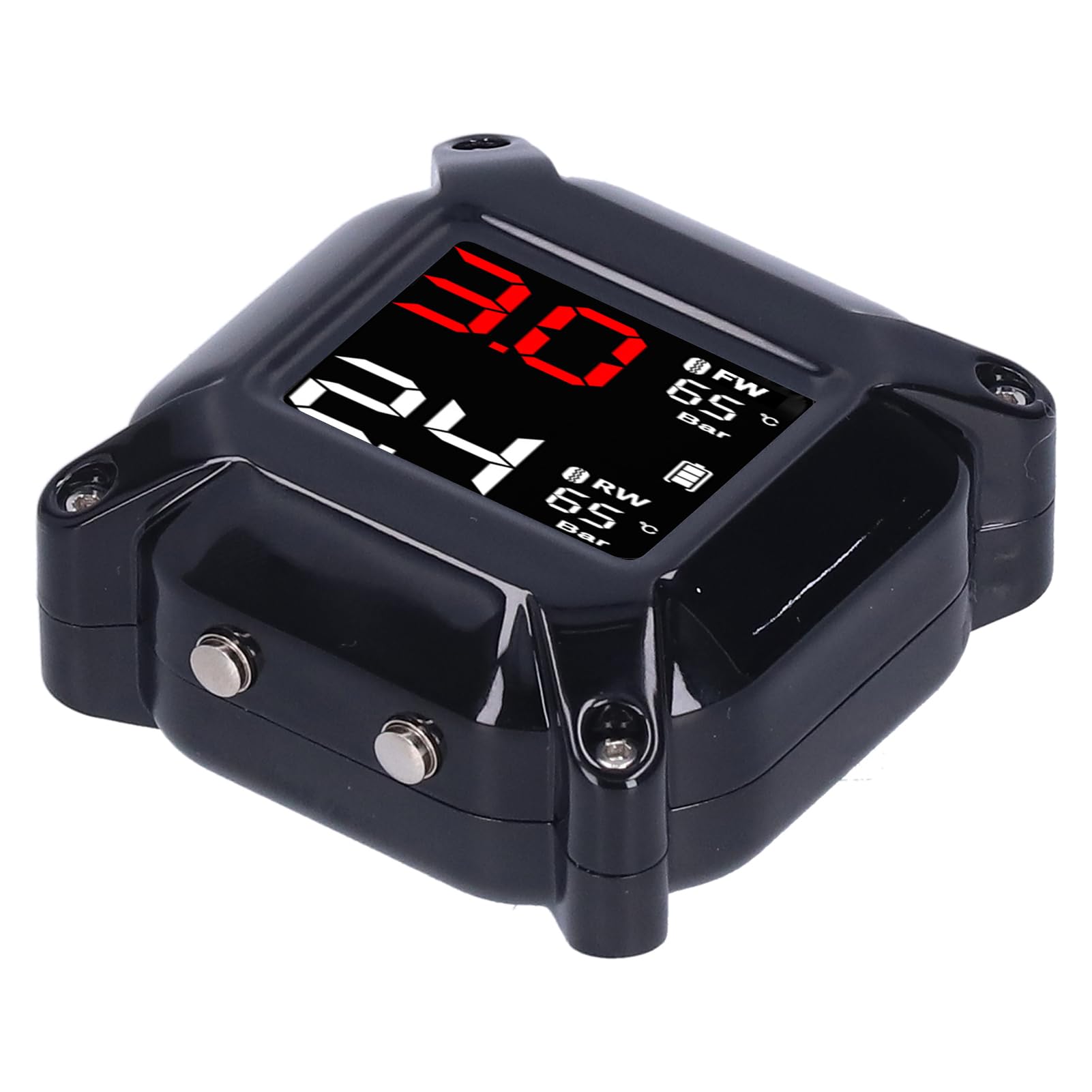 Monitor Pressione Pneumatici, TPMS Moto con Ricarica Magnetica USB con Display LCD a Colori, Sensori da 0 a 6,6 Bar, Avvisi di Pressione e Temperatura in Tempo Reale per Moto