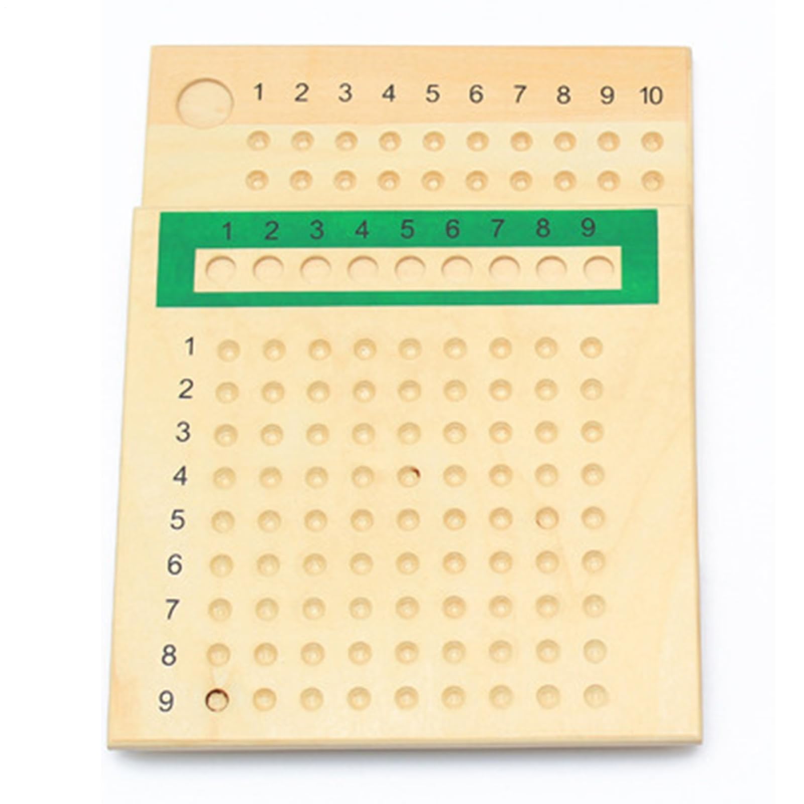 Tablero para multiplicaciones de madera – Atrae el interés de los niños, tablero para multiplicaciones y divisiones de material matemático de madera real, juguetes para el aprendizaje