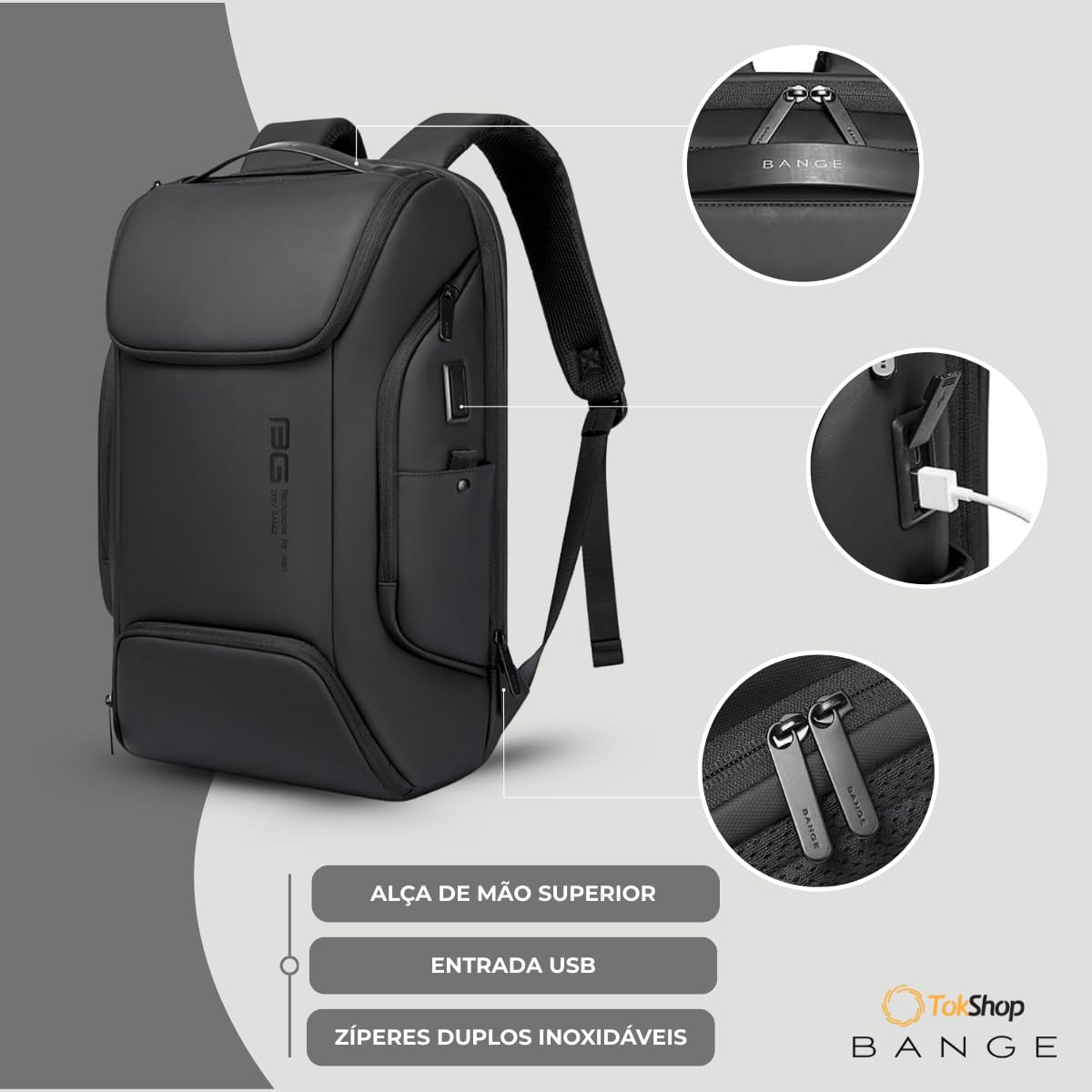 BANGE Mochila Masculina Executiva Impermeável para Notebooks de Até 15.6 Polegadas Premium com Capacidade de 30 Litros Bange Premium Backpack em promoção! Veja a oferta e mais achadinhos de Mochilas & Pastas Masculinas 5 Hoje é o melhor dia para comprar BANGE Mochila Masculina Executiva Impermeável para Notebooks de Até 15.6 Polegadas Premium com Capacidade de 30 Litros Bange Premium Backpack com aquele preço maroto! Promoção! Aproveite a oferta! 5
