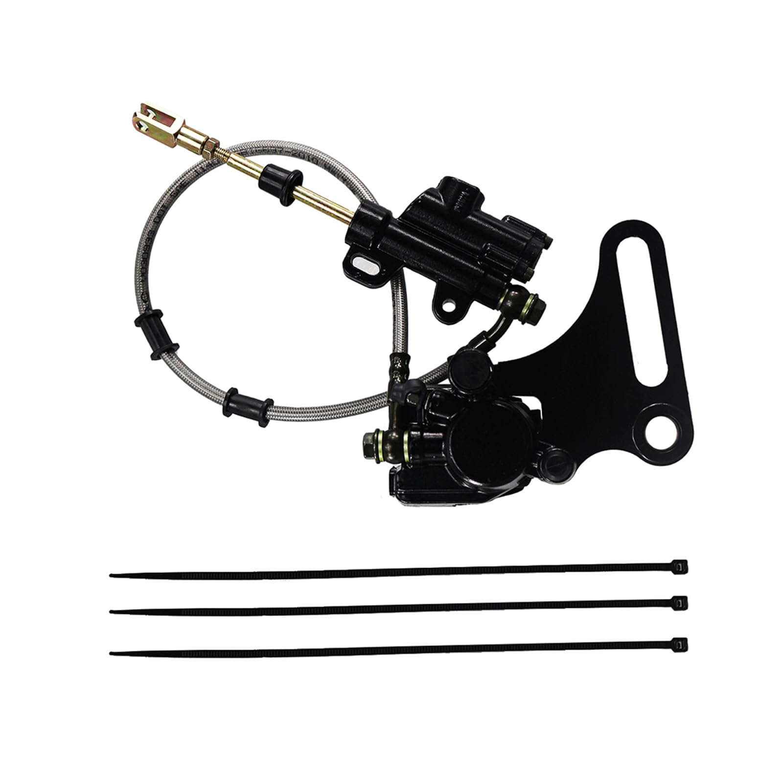 BLACK 8mm Banjo Back Rear Hydraulic Brake Master Cylinder PITPRO Trail Dirt Bike - Foto 5