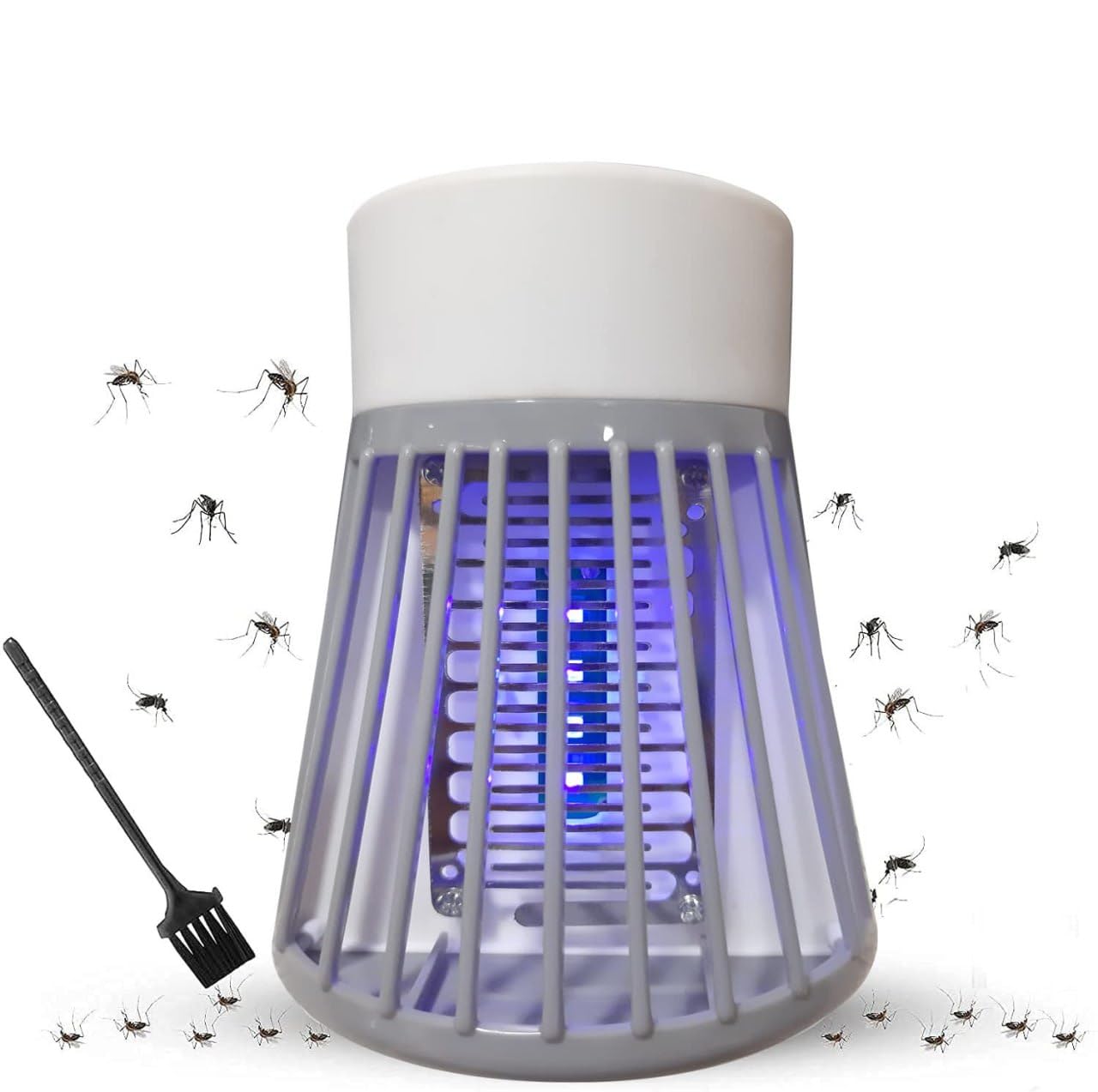 Plug Mosquito Mushroom Lamp, UV Light Killer, Battery Powered, ABS Plastic, White, Pest Control Device, 22x1.5x51 cm-image-49