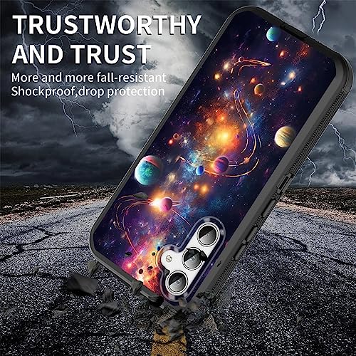 GFEWYTJYJ for Galaxy A54 5G Case,Shockproof 3-Layer Full Body Protection Rugged Heavy Duty High Impact Hard Cover Case for Samsung Galaxy A54 5G 6.4 inch,Space Planet - image 4