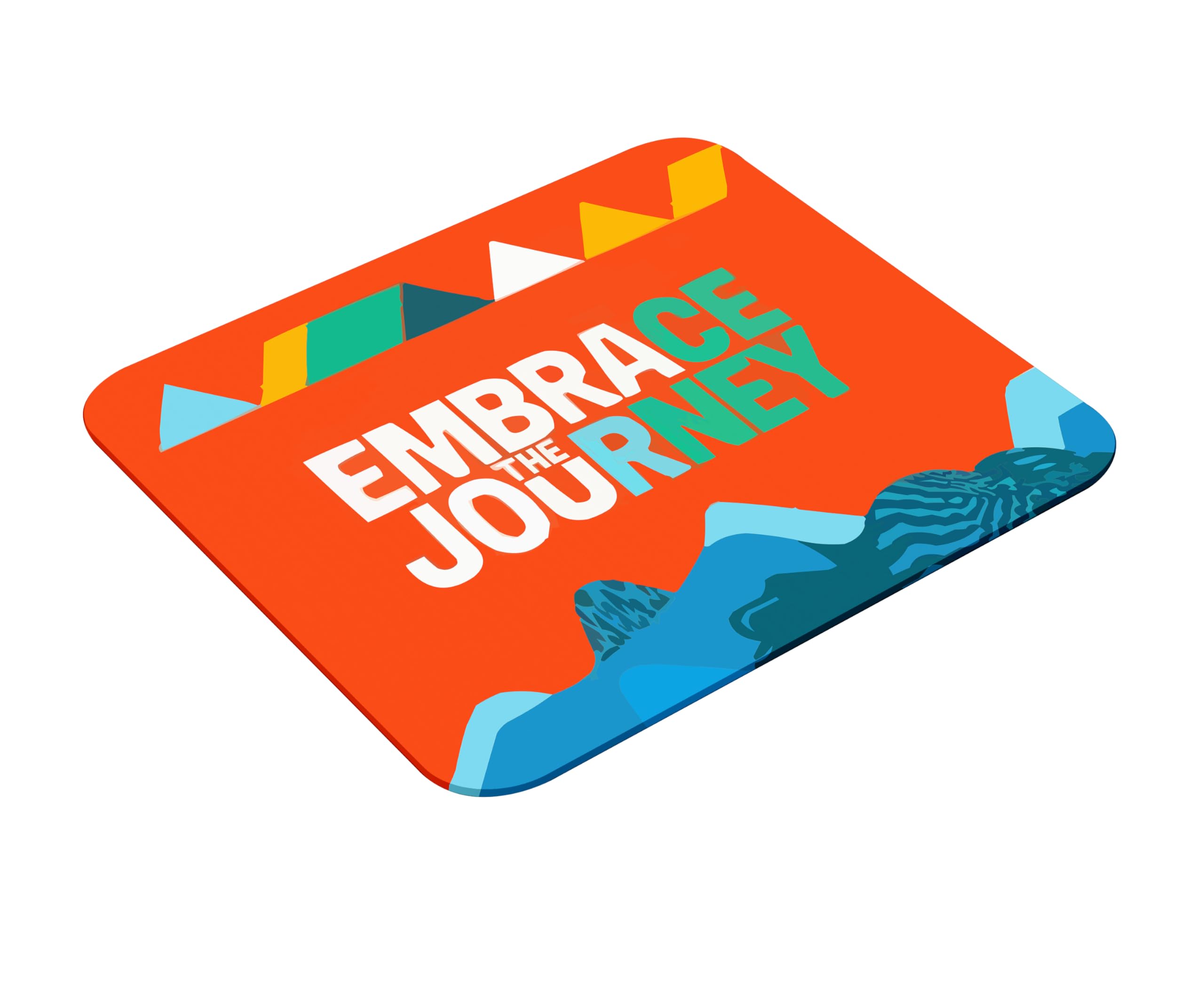 Blackmoor Mouse Pad - Computer Motivational Quotes Printed 9 x 7-inch, Anti-Slip & Smooth Mouse Control for PC, Laptop, Gaming and Travel-Friendly Option (Journey)