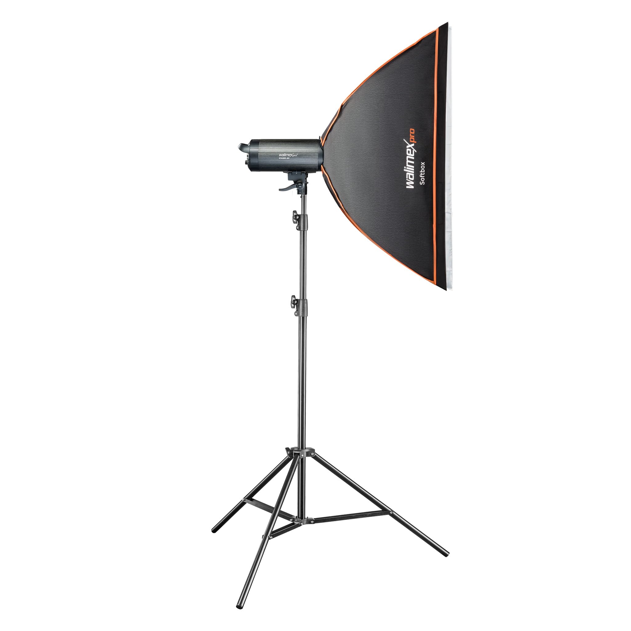 Walimex pro Stager 400 HSS set flash fotografico da studio, luce LED da 400 W per foto e video, con softbox stativo luci e accessori