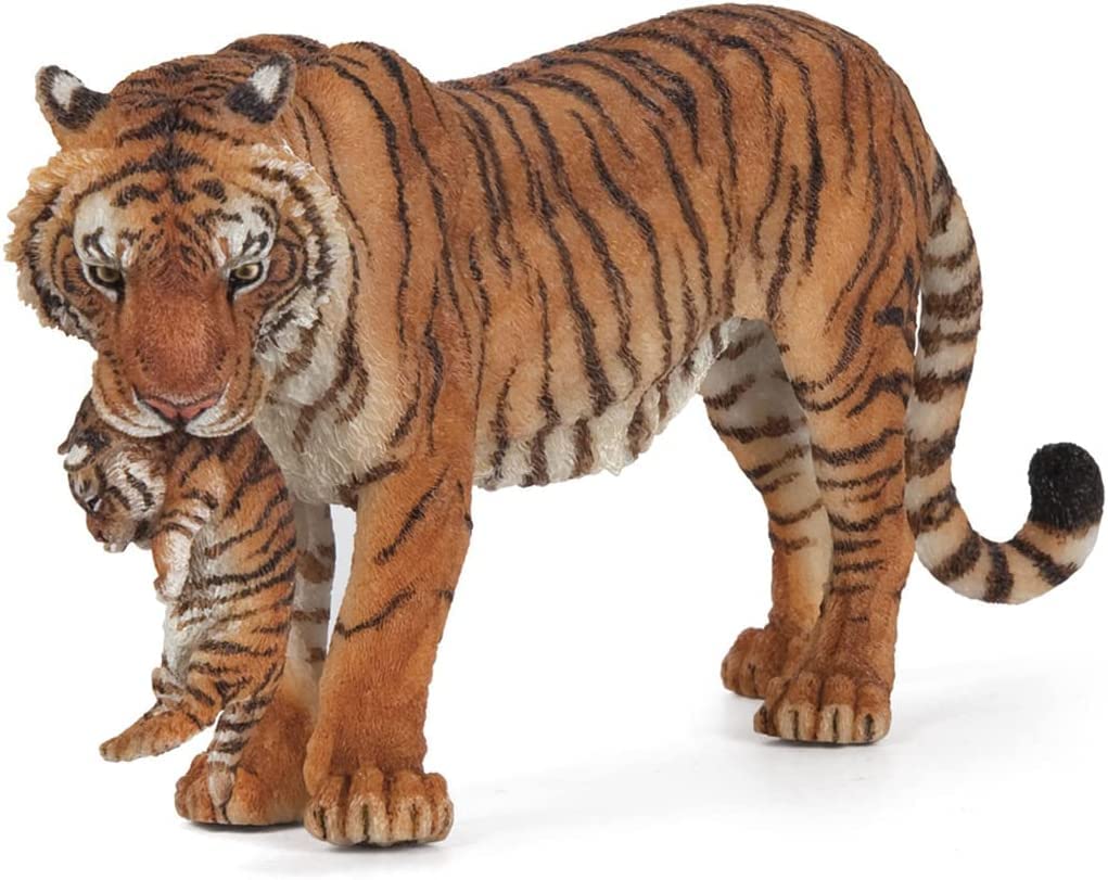 THE WHITE SHOP Hand-Painted - Figurine -Wild Animal Kingdom - Standing Tiger -Collectible - for Children - Suitable for Boys and Girls- from 3 Years Old，B