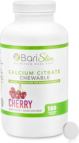 BariSlim Citrato de calcio bariátrico con tabletas de magnesio y vitamina D - 500 mg de citrato de calcio - Formulado para cirugía posterior a la