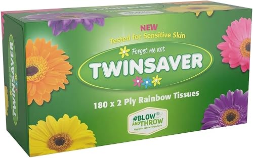 Twinsaver Facial Tissues Rainbow 180s