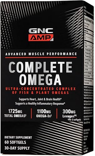 Miniatura 1 de GNC AMP Complete Omega, 60 cápsulas blandas, apoya la salud del corazón, las articulaciones y el cerebro