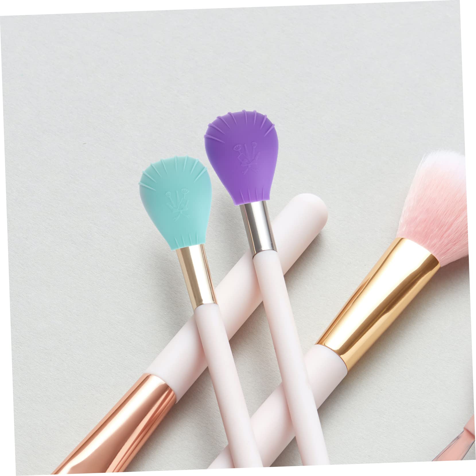 Beavorty 5 Juegos De Fundas De Silicona Para Brochas De Maquillaje Tamaño De Viaje Resistentes Al Polvo 3 Unidades X 5