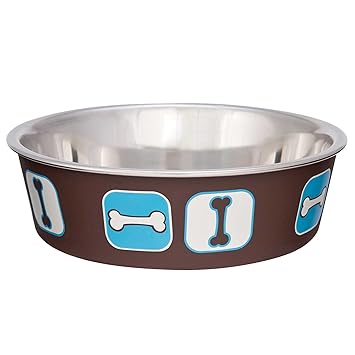 Loving Pets Cosmopolitan Bella Bowl for Dogs, Medium, Blue