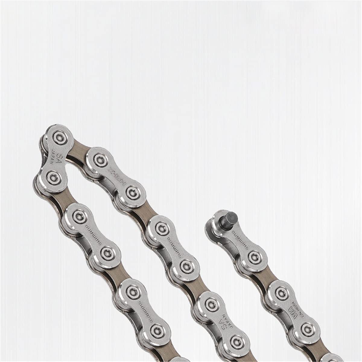 Chaînes de vélo Chaîne de vélo 10 vitesses 112/116 maillons Accessoires de chaîne de vélo de montagne à engrenages fixes pour la plupart des vélos pour vélo de route de montagne (Couleur : Argent, T