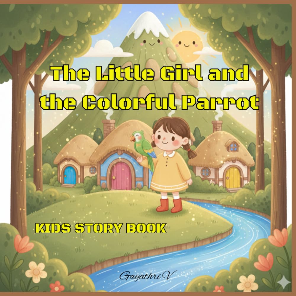 The Little Girl and the colorful parrot: Kids story book