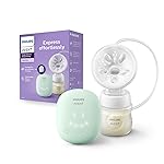 Philips Avent Portable Electric Breast Pump | No.1 Brand Recommended by Moms Worldwide | Soft adaptive Silicon Cushion | One Size Fits all | 4 + 4 Expression and Stimulation settings | Quiet Motor |Corded SCF323/11