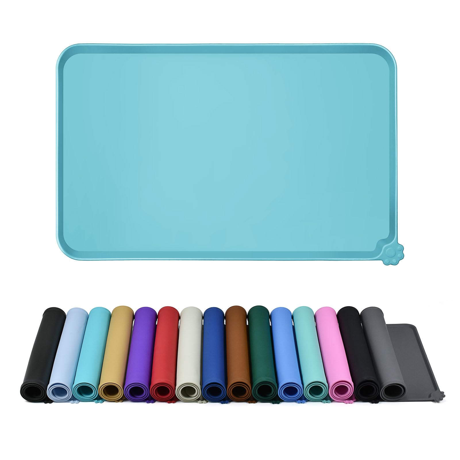 Reopet Silicone Dog Cat Bowl Mat Non-Stick Food Pad Water Cushion Waterproof - Multiple Colors, Sizes & Purposes — image 1