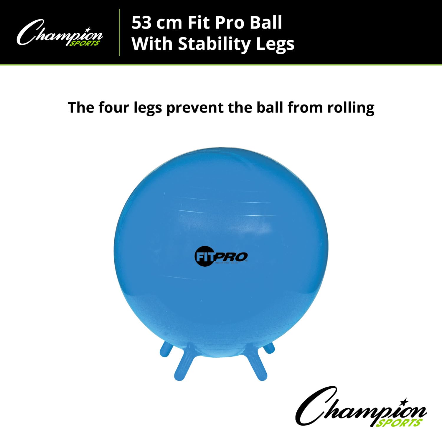 Champion Sports FitPro - Palla con gambe di stabilità