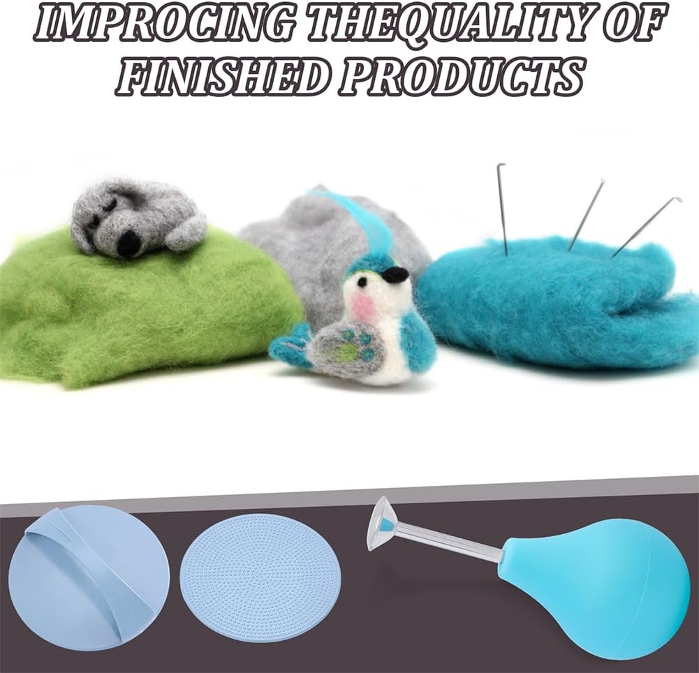 CRAFTYMELODY Wet Felting Tool Set Including 1Pcs Ball Brause Sprinkler and 1Pcs Wet Felting Tool Wool Felt Equipment Supplies for Art DIY Crafts Needle Seams Flat Felts Making Projects