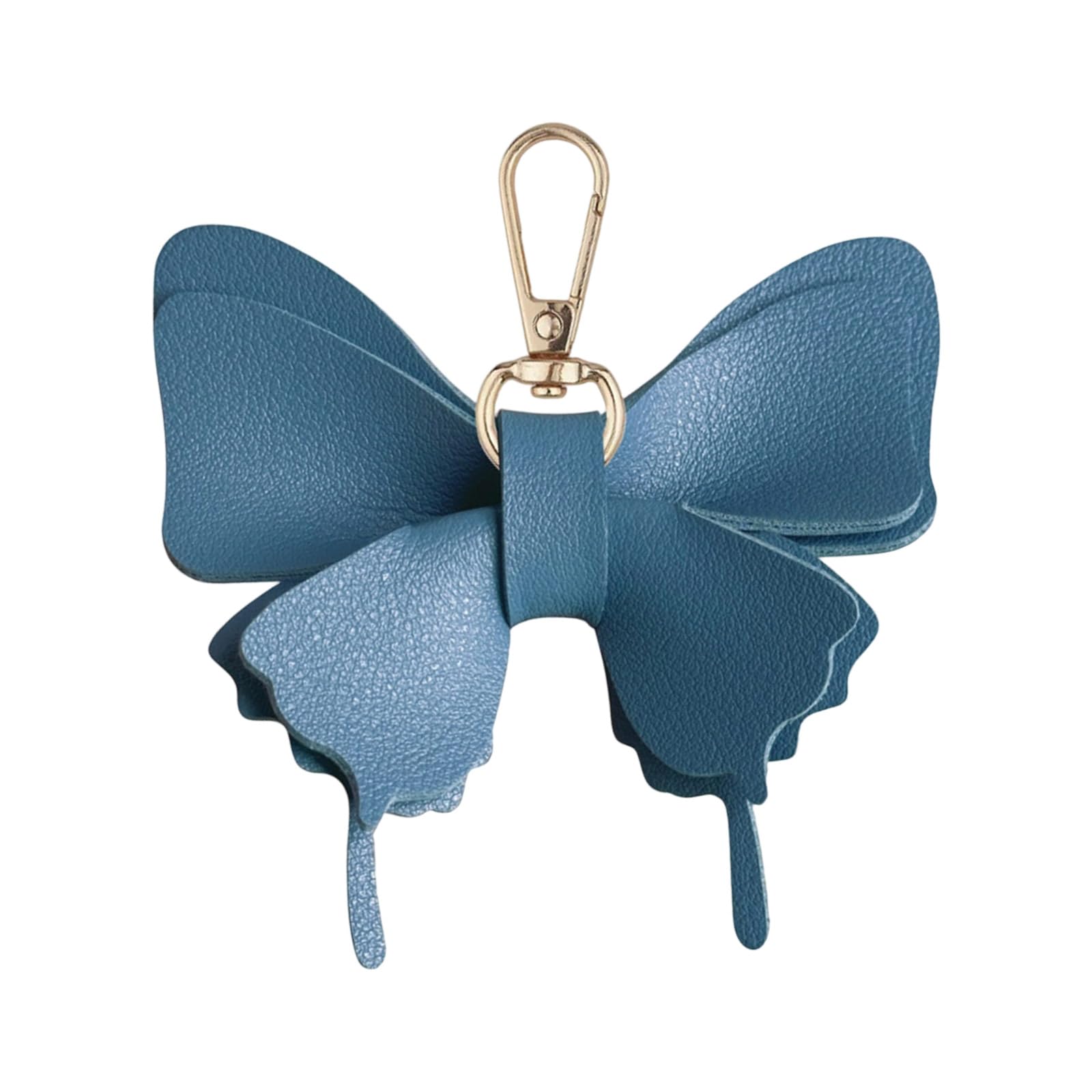 Yazhuq Elegant PU Leather Butterfly Bag Charm Keychain Accessory For Women Stylish Purse Decors Bags Pendant