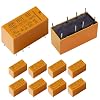 10Pcs DPDT Relay DC 5V Coil 8 Pin 2NO 2NC Mini PCB Power Relays HK19F-5V