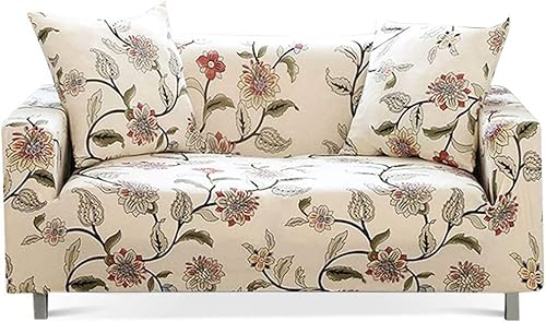 Wdong Stretch Sofa Covers Printed Couch Cover Armchair Slipcovers For 1 Cushion Couch Sofa Universal Couch Cover 1 Seater With 1 Pillowcase (Small, Blooming Flower) #TOP25