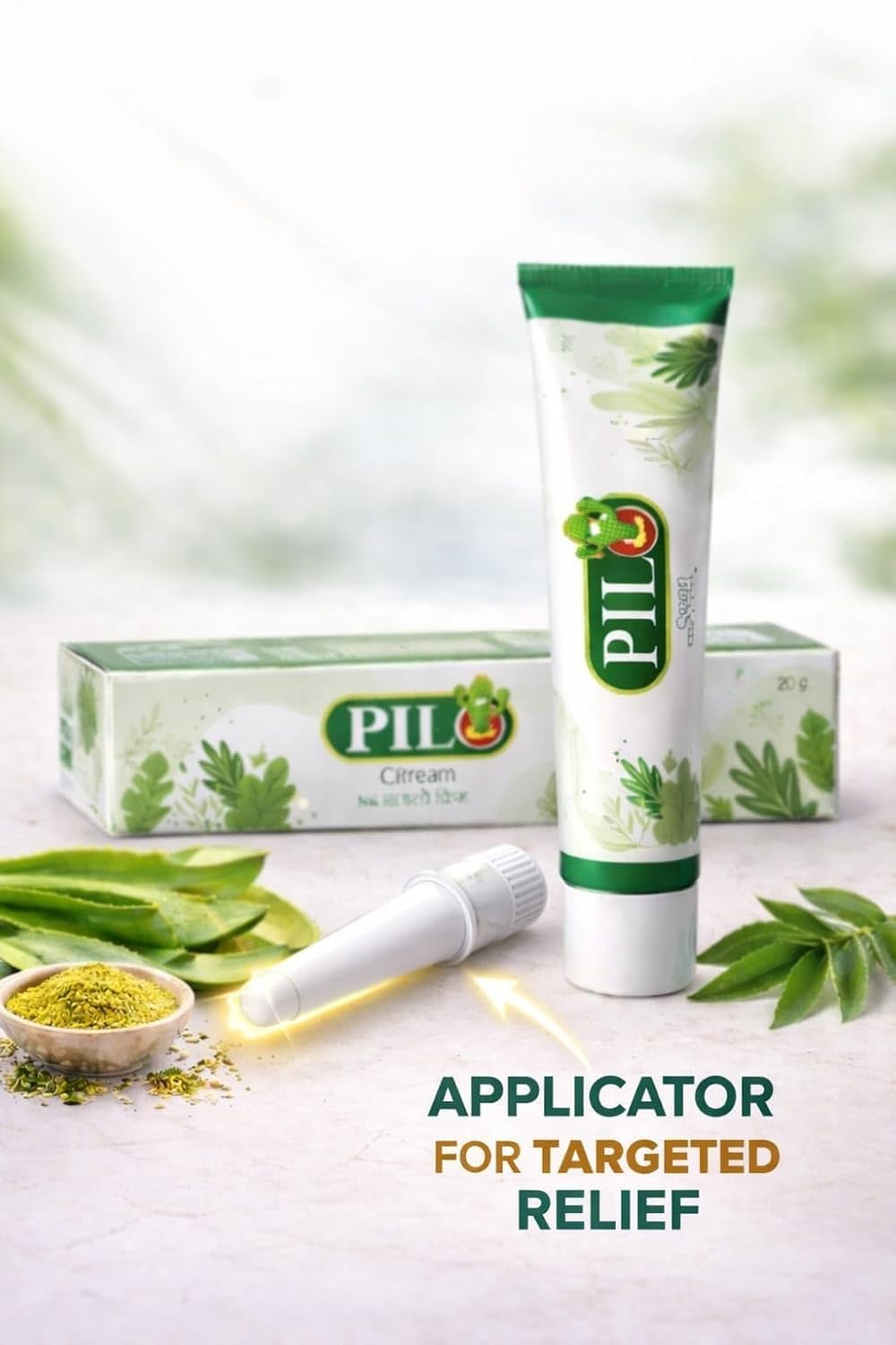 Ayurvedic Pilo Cream 20g for Piles Hemorrhoids Fissure Relief | Herbal Ointment for Pain Itching Burning Swelling | Anal Care Treatment for Men & Women 3