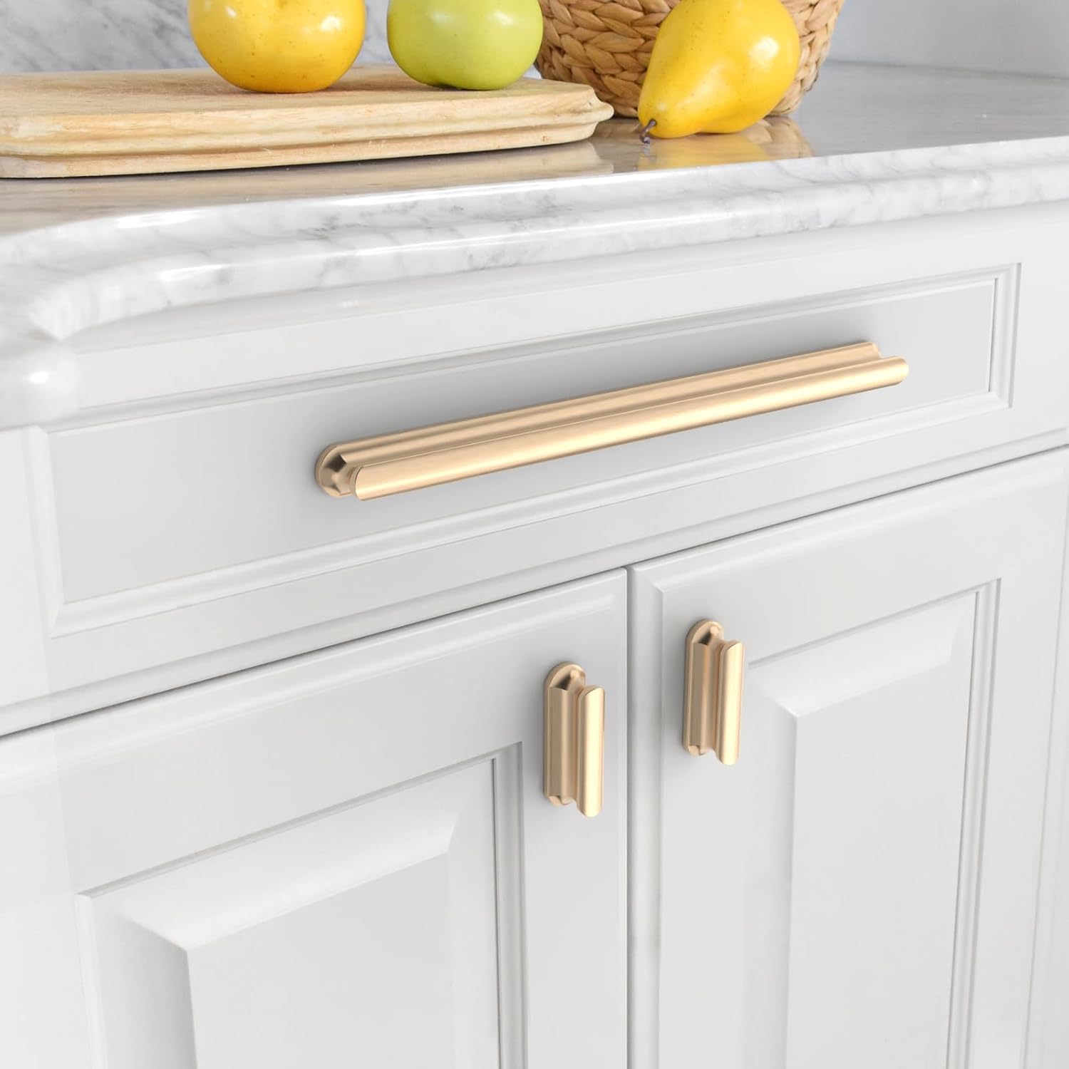 Asidrama 10 Pack 9 Inch(228mm) Gold Kitchen Cabinet Handles, Cabinet Pulls Kitchen Cabinet Hardware for Cupboard Drawer Pulls