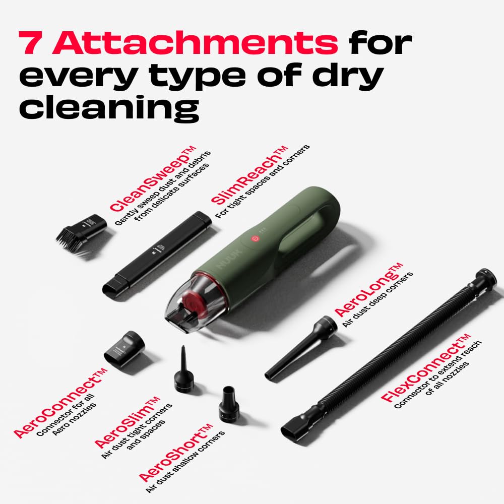 NUUK REN GO Cordless Home Vacuum Cleaner | 2X More Suction, 11000 PA | 4-in-1 Functions with Air Blowing | 7 Attachments+Storage Bag | Dual Filtration with HEPA | BLDC Motor | 2 Suction Modes 4