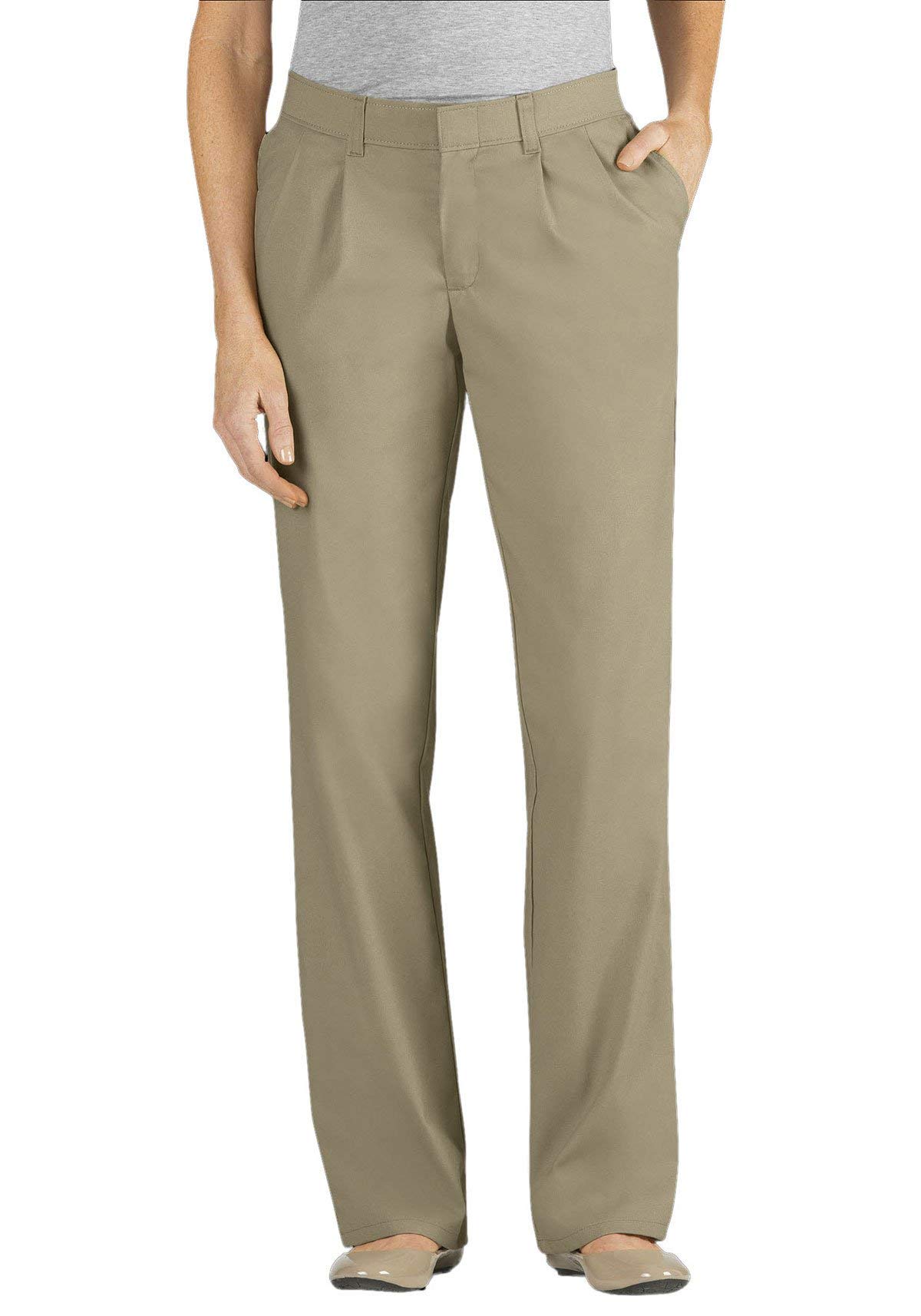 Dickies DKFP2200DS Womens Premium Pleated Front Pant Desert Sand 16W x 37L Unhemmed