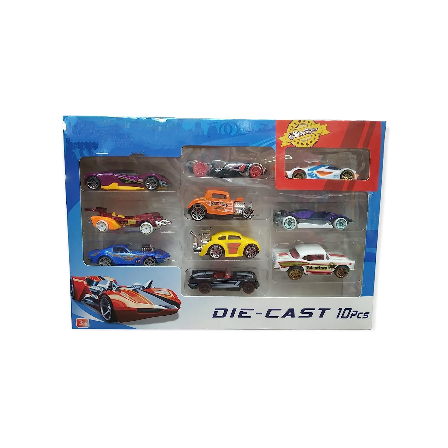 Prancing unicorn Mini Metal Mixed Racing Sliding Car Toys for Kids Age 3-4-5 Years Die- cast 10 Cars Gift Pack, Pull Back Assortment Alloy Latest (Color & Design May Vary)