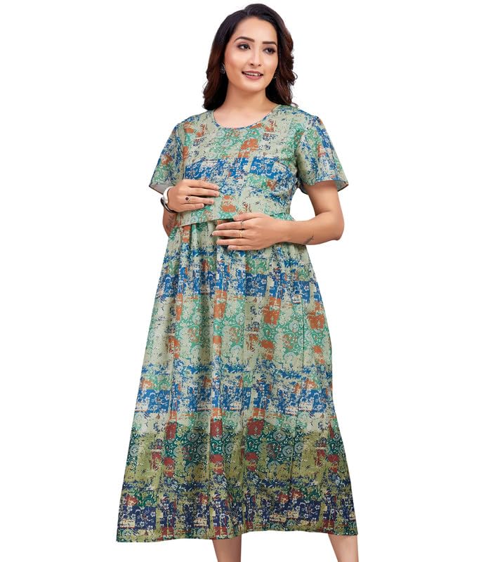 Zipless Feeding Kurtis & Dresses for Women | Zipless Maternity Wear Gown Pregnancy Dress for Nursing Mothers | Viscose Rayon | Stylish & Comfortable | S to 4XL | Washable & Durable