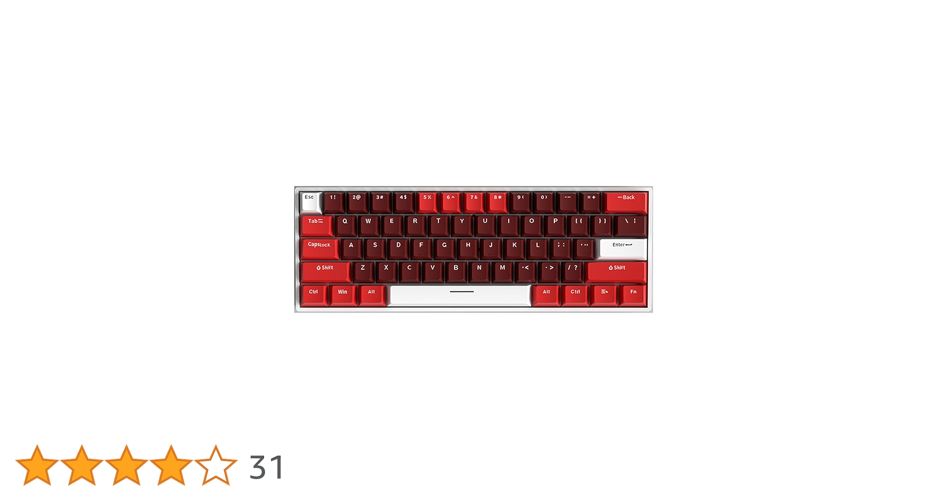 メカニカルキーボード 赤軸　英語 Amazon | KIMOCA メカニカルキーボード ホットスワップ 61Key 英語配列