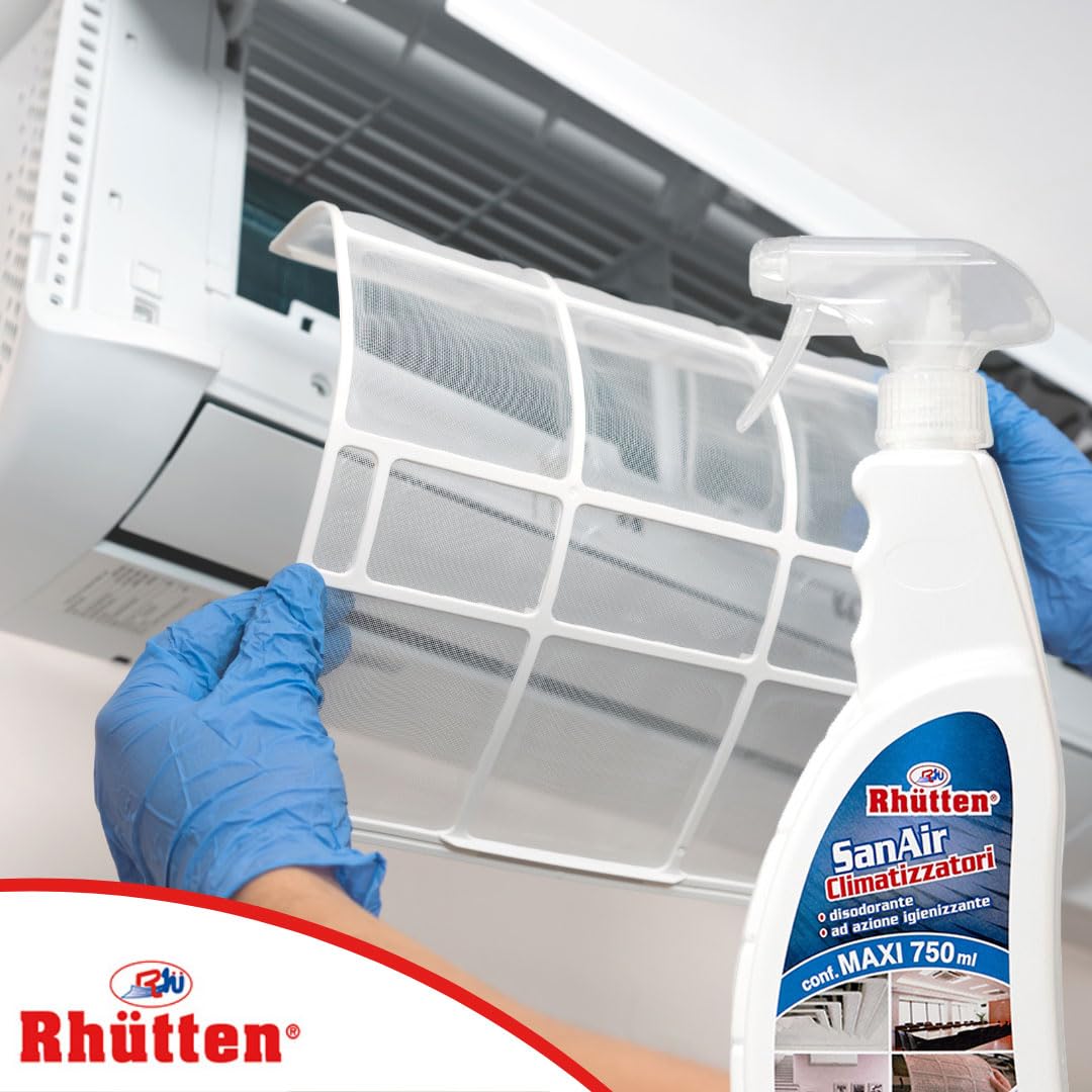 San Air Detergente Igienizzante Climatizzatori, Filtri, Componenti, Unità Esterna, Elimina Cattivi Odori, 750ml spray no gas
