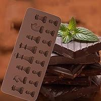 Vista 6 de CHICIRIS Moldes de silicona para chocolate, forma de ajedrez, moldes de cera derretida, decoración de pastel para cumpleaños, bodas, aniversarios