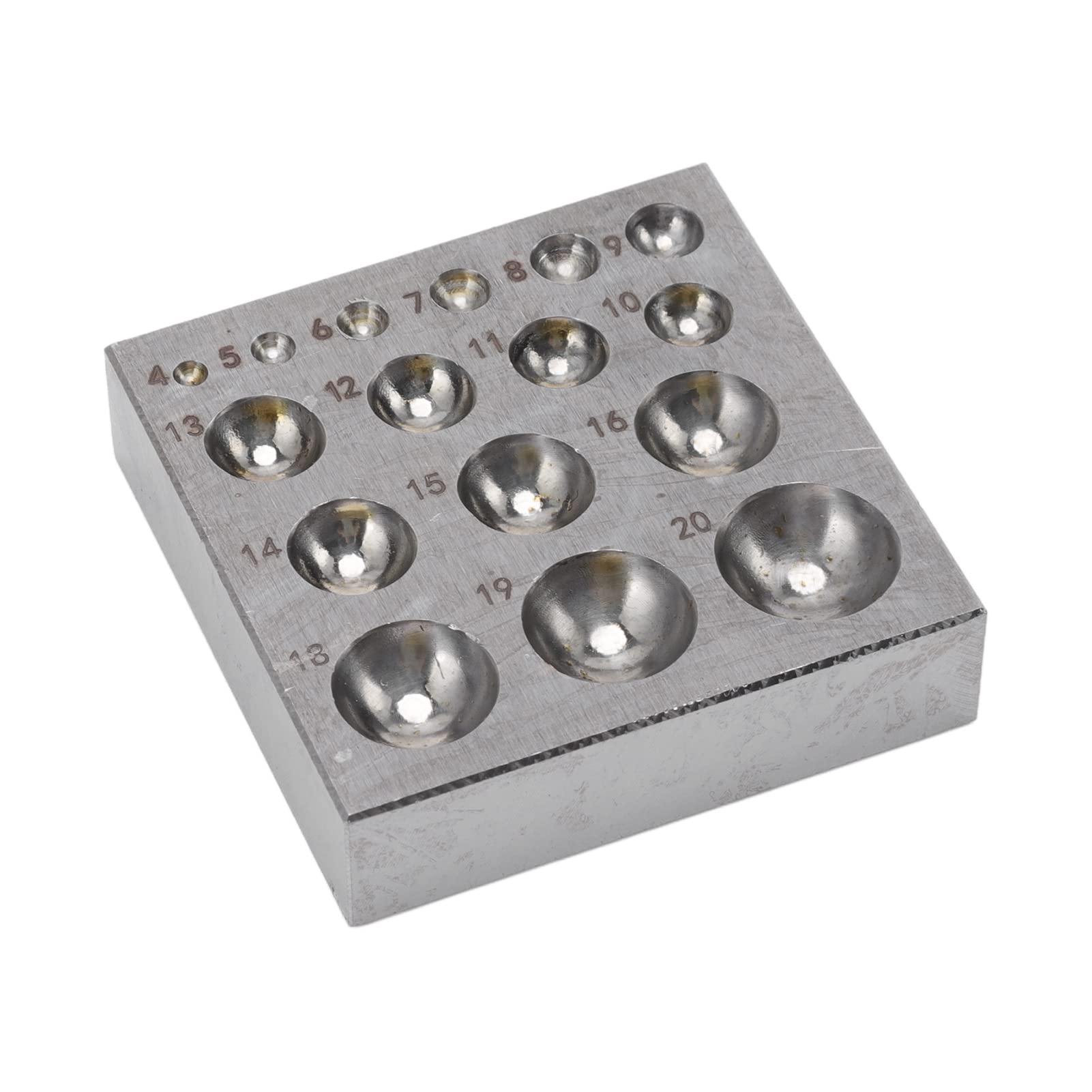 Stahl DAP -Block Halbkreiskreislauf -Metallformwerkzeug Doming Stanzblöcke für Schmuck DAP Blocksteel Blocksteel Doming Blockdoming Die Blockround Blockmetallforming Werkzeug
