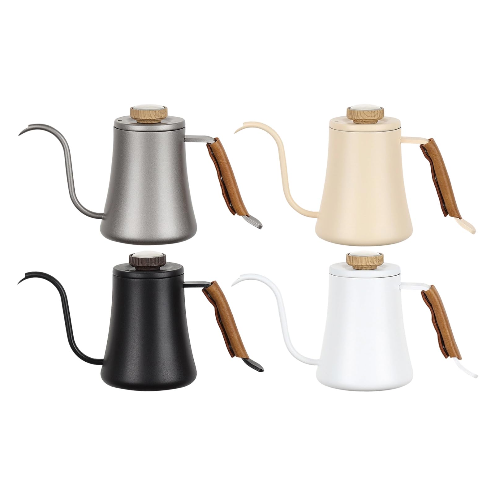 Bollitore avanzato in Acciaio Inossidabile da 600 ml con erogazione Regolabile e bollitore per la Preparazione Manuale del caffè a Temperatura Intelligente