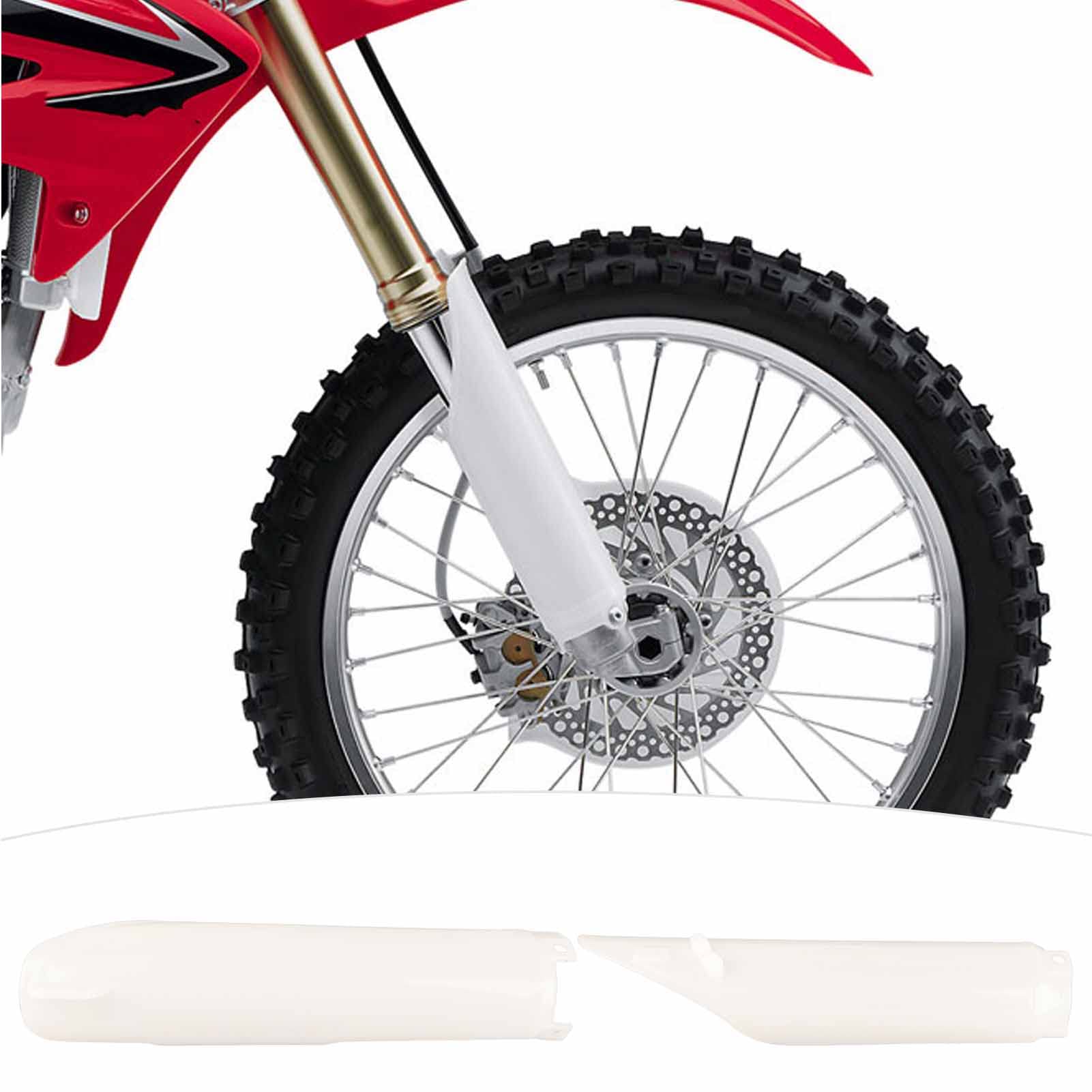 Protège-fourche Avant Motocross ABS Blanc - Compatible CR125, CR250, CRF250/450 - Protection Renforcée Contre Chocs Et Saletés
