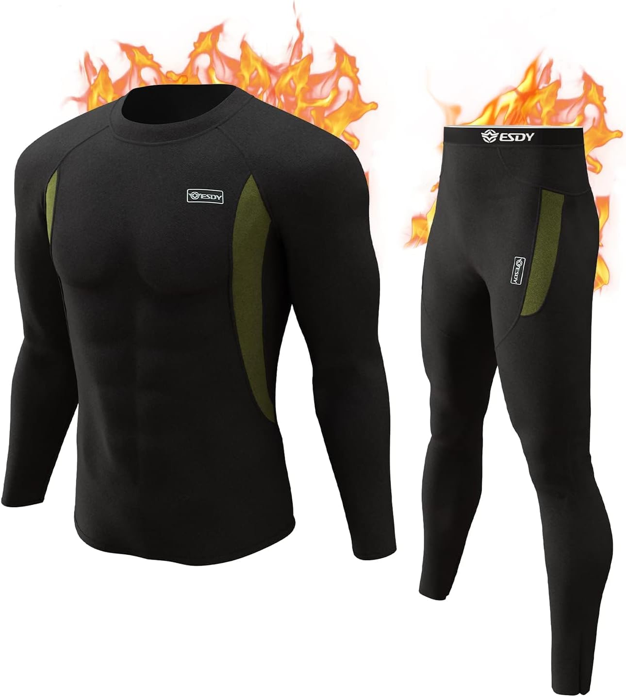 LI FITNESS Men's Thermal Ski Underwear Set