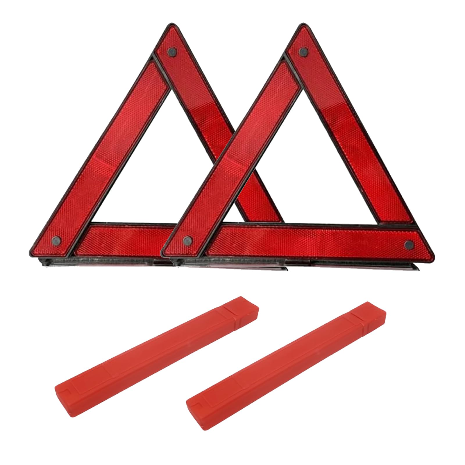 BTtime 三角表示板 三角停止表示板 2枚セット 三角反射板 折り畳み式 反射テープ 視認性高い 車載工具 緊急対応用品 非常時 追突事故防止 昼夜兼用