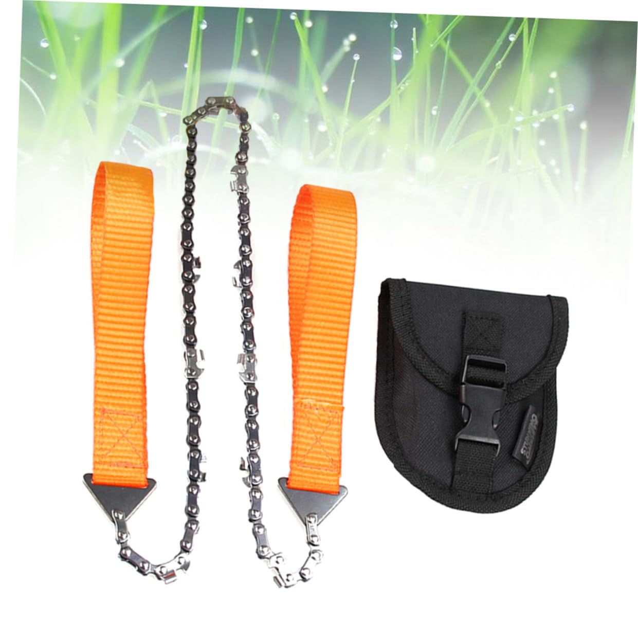 POPETPOP Scie À Chaîne Pliante Portable Outil De Camping Efficace 3 Pièces Avec Étui De Rangement Pour La Survie En Extérieur