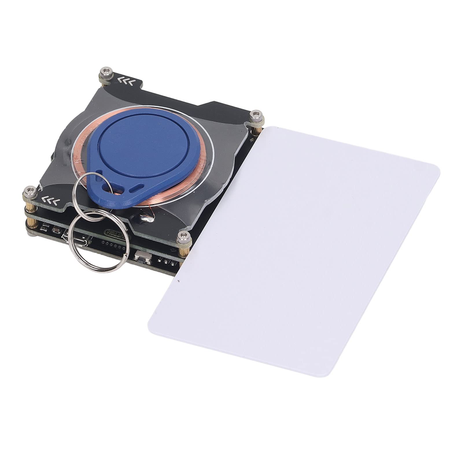 Escritor de Tarjetas IC, Copiadora de Tarjetas Multifuncional de Rendimiento Estable de Memoria de 512 KB para Gate (1 Tarjeta T5577 3 Tarjetas UID y 1 Llavero UID)