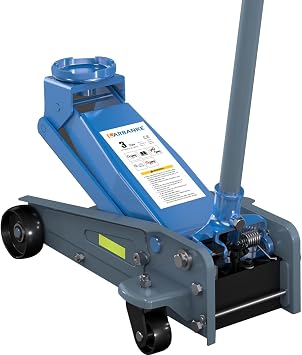 LARBANKE 3 Ton 6,600 lbs Heavy Duty Steel Floor Jack, Hydraulic Service Jack with Unique Reflective Tape, Rapid Lifting Range 5.31" to 18.11" for Sedans, Coupes, Compact SUVs and Pickups