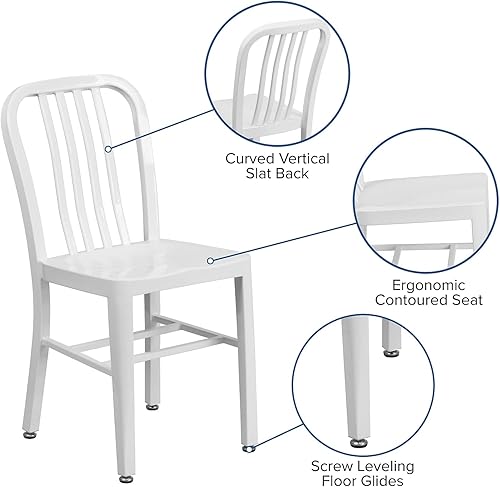 Miniatura 109 de Flash Furniture Gael - Juego de 2 sillas de metal naranja para interiores y exteriores de grado comercial Naranja,Oro negro