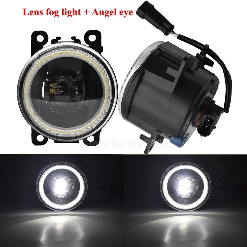 2 szt. soczewki samochodowe przeciwmgielne Angel Eye DRL lampa do jazdy dziennej dla Renegade 2015 2016 2017 2018 2019 2020 2021(F- len - AE)
