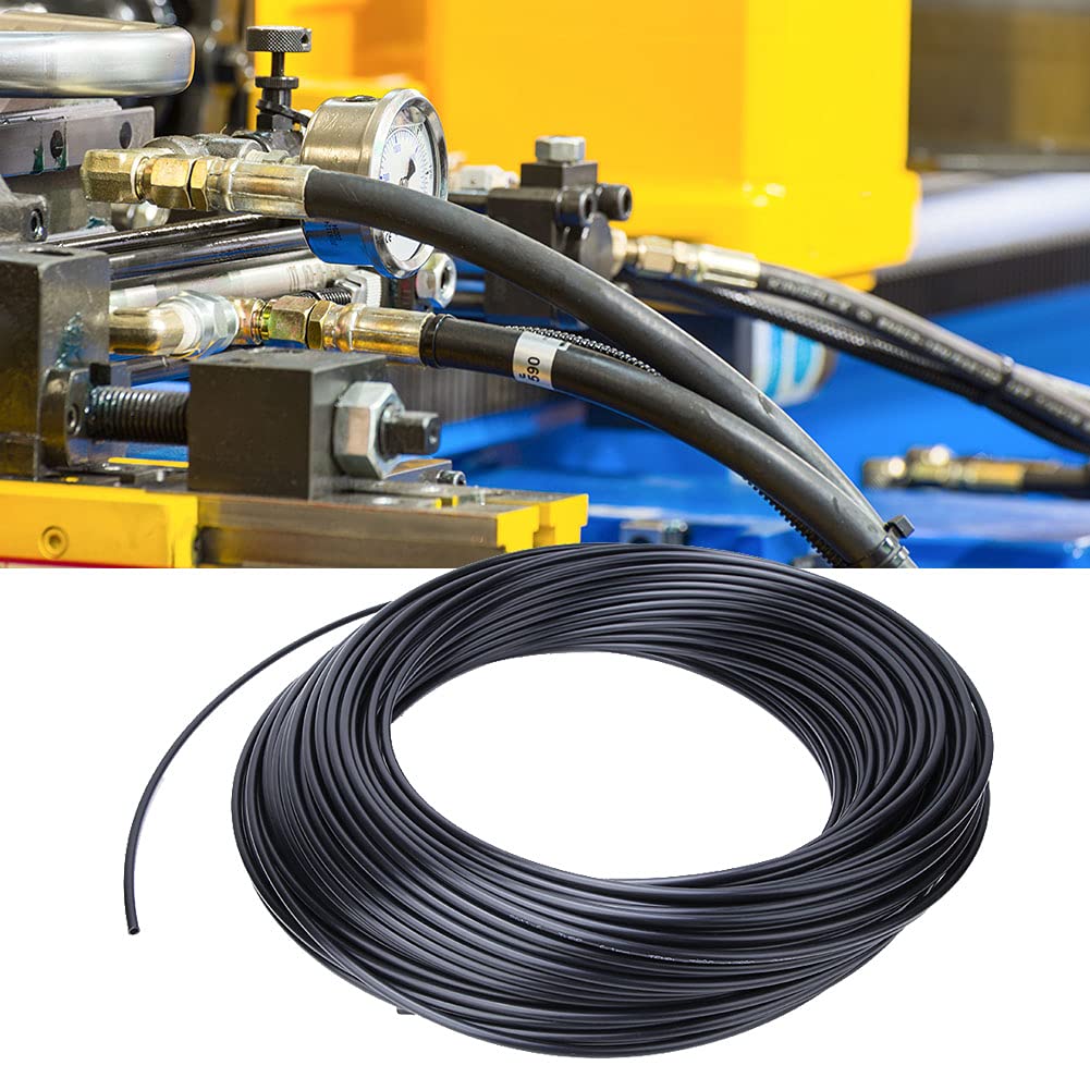 SCHWARZER NYLON-HOCHDRUCK-PNEUMATISCHER SCHLAUCH, FLEXIBLER ROHR, LUFT-WASSER, 100 m (8 * 1 schwarz*100M = 8 * 6 schwarz*100M)