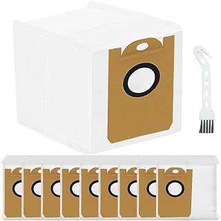 QAQGEAR Dust Bags for Proscenic M7 Pro, M7 Max, M8 Pro, for Uoni V980 Plus, for Kyvol Cybovac S31 Robot Vacuum Cleaner, Replacement Parts Accessories Leakproof Dedicated Large Capacity (10 Pcs)