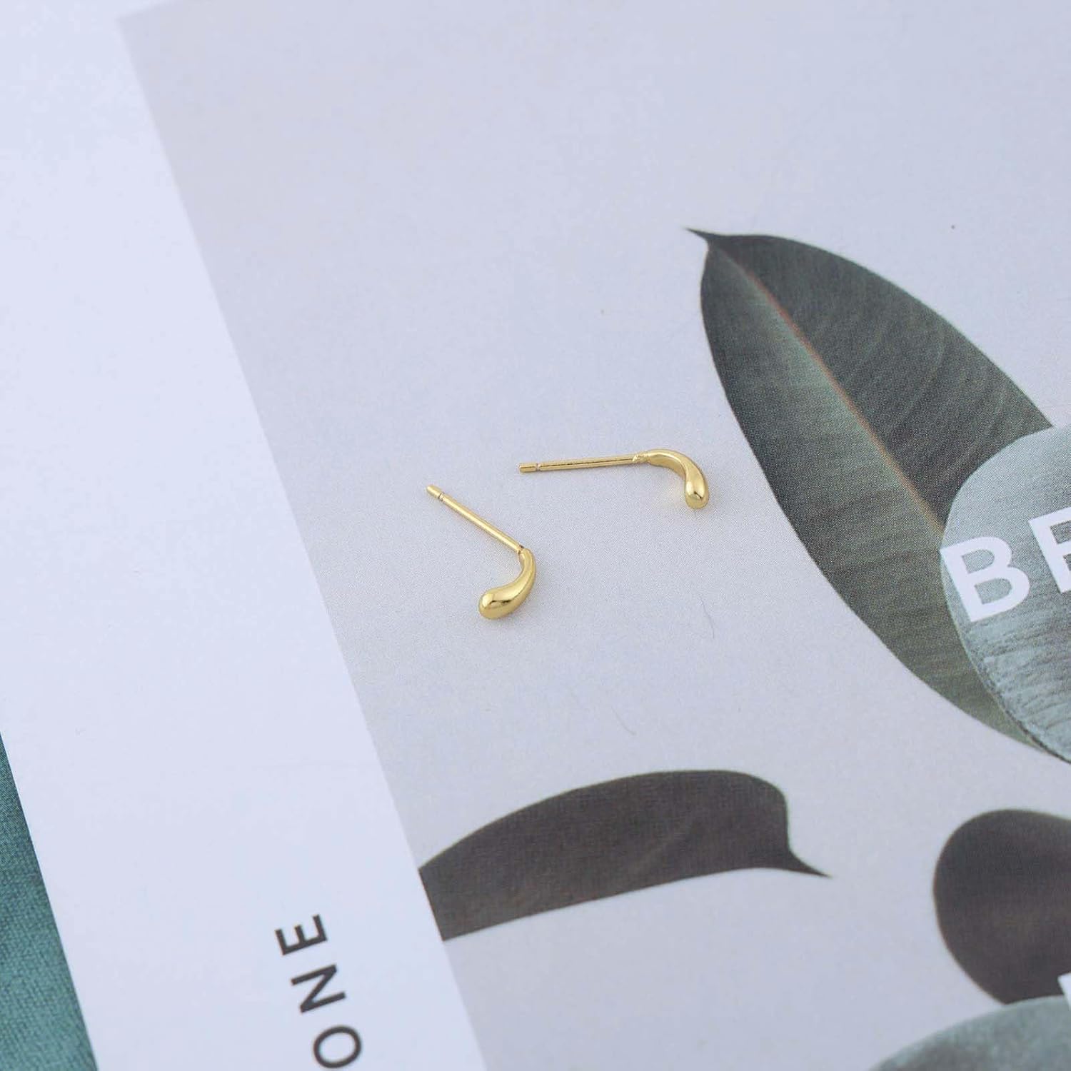 Vintage Small Teardrop Earrings Vintage Water drop Studs Earrings Gold Teardrop Hoop Earrings Minimalist Tiny Droplet Earrings Jewelry for Women - Image 5