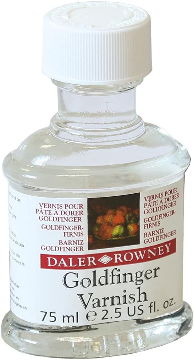 Daler-Rowney Goldfinger Acrylic Medium, Glass Jar, 2.54oz - 75 ml, Goldfinger Varnish