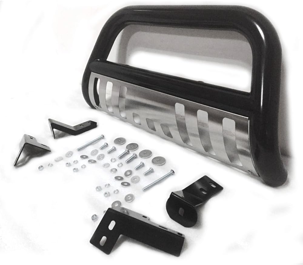 AutoForever 3" Front Bumper Bull Bar Grille Guard Brush Push Bar Black Tubing Compatible with 2005-2015 Tacoma 2.7L 4.0L