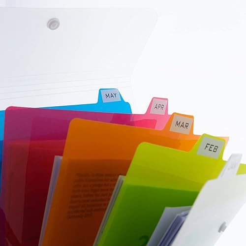 Miniatura 3 de BAZIC - Carpeta de archivos expandible con 5 bolsillos con pestañas carpetas de plástico de tamaño carta organizador de documentos de papel 1 paquete